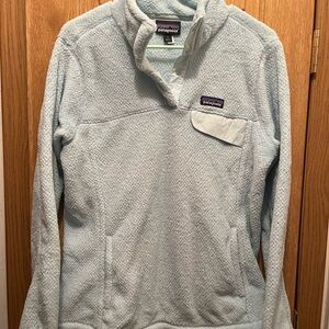 Patagonia Women's Soft Blue Quartersnap Sweater